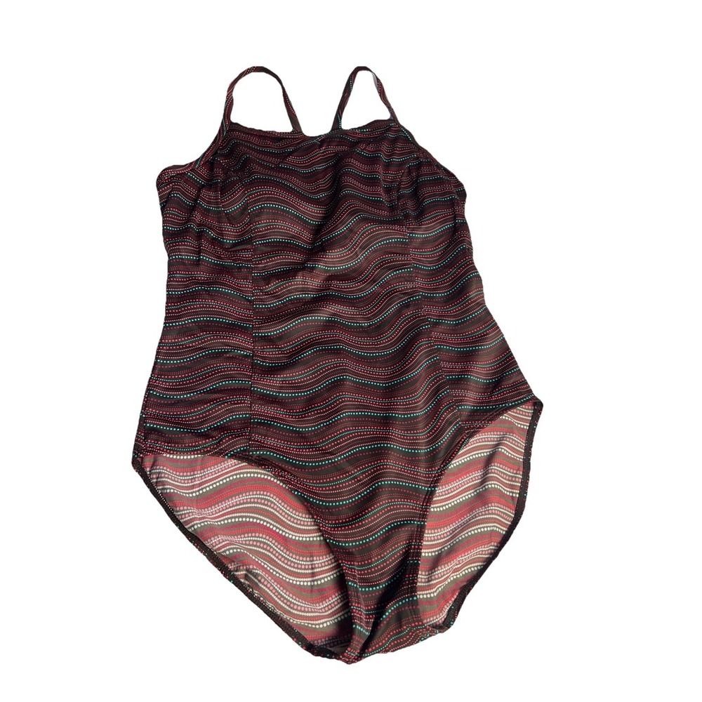 L‎ L Bean Upf  50+ Woman's One Piece Swimsuit Size 14 0grw6 Padded Bra